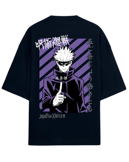 Gojo Satoru “Infinity Domain” Oversized T-Shirt | Jujutsu Kaisen Graphic Tee | Premium 260 GSM Cotton