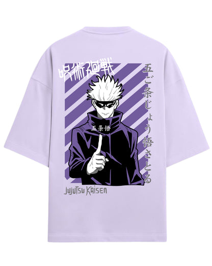Gojo Satoru “Infinity Domain” Oversized T-Shirt | Jujutsu Kaisen Graphic Tee | Premium 260 GSM Cotton