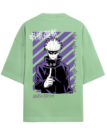 Gojo Satoru “Infinity Domain” Oversized T-Shirt | Jujutsu Kaisen Graphic Tee | Premium 260 GSM Cotton