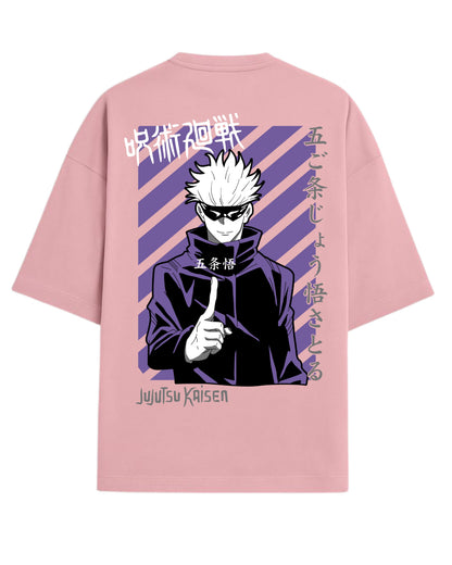 Gojo Satoru “Infinity Domain” Oversized T-Shirt | Jujutsu Kaisen Graphic Tee | Premium 260 GSM Cotton