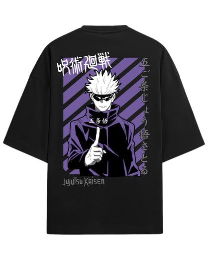 Gojo Satoru “Infinity Domain” Oversized T-Shirt | Jujutsu Kaisen Graphic Tee | Premium 260 GSM Cotton
