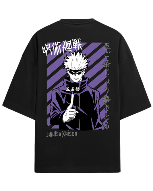 Gojo Satoru “Infinity Domain” Oversized T-Shirt | Jujutsu Kaisen Graphic Tee | Premium 260 GSM Cotton