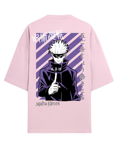 Gojo Satoru “Infinity Domain” Oversized T-Shirt | Jujutsu Kaisen Graphic Tee | Premium 260 GSM Cotton