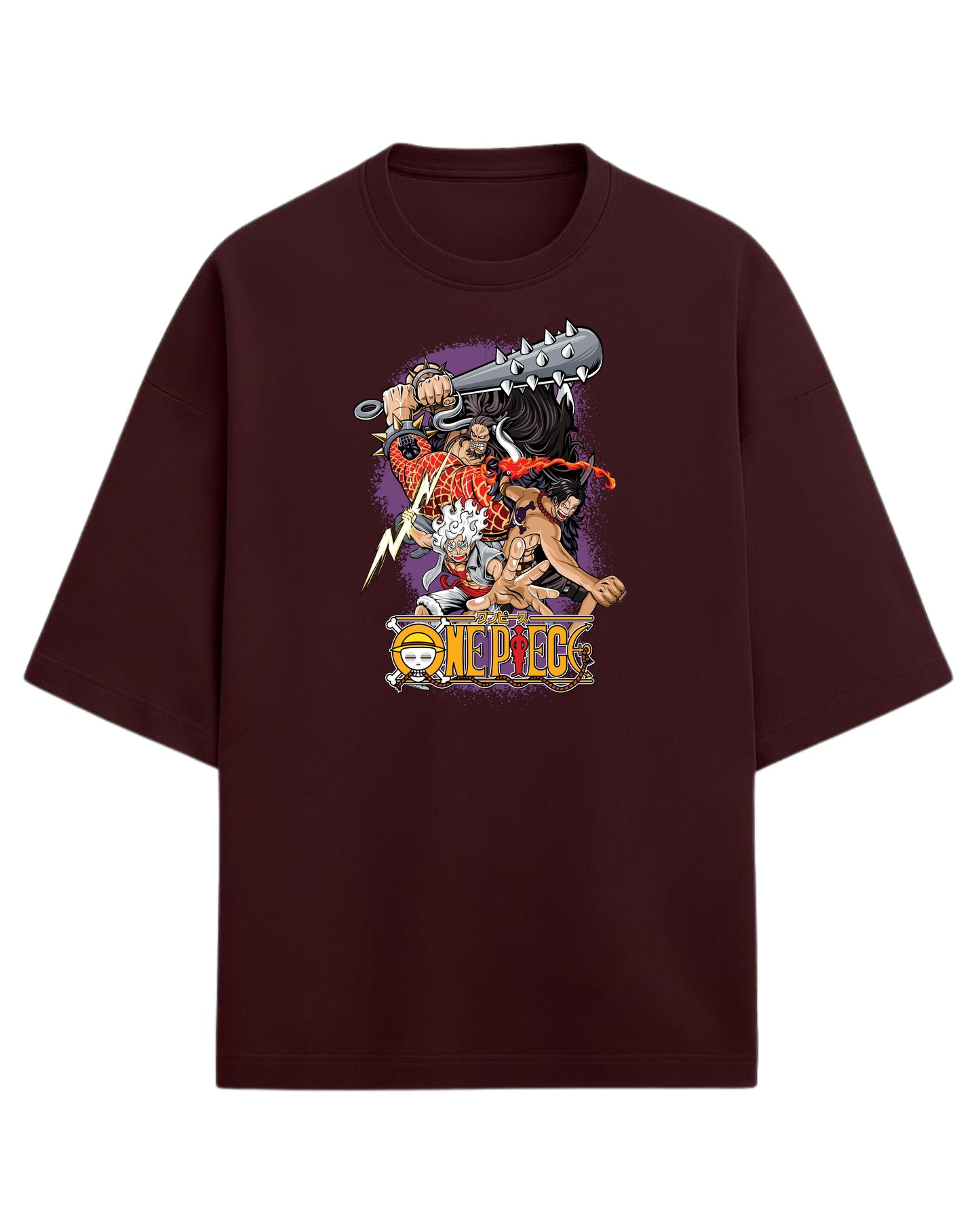 One Piece Kaido, Ace & Gear 5 Luffy Oversized Tees | One Piece Graphic Tees | Premium 260 GSM Cotton Blend