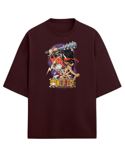 One Piece Kaido, Ace & Gear 5 Luffy Oversized Tees | One Piece Graphic Tees | Premium 260 GSM Cotton Blend