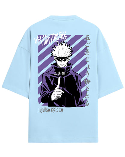 Gojo Satoru “Infinity Domain” Oversized T-Shirt | Jujutsu Kaisen Graphic Tee | Premium 260 GSM Cotton