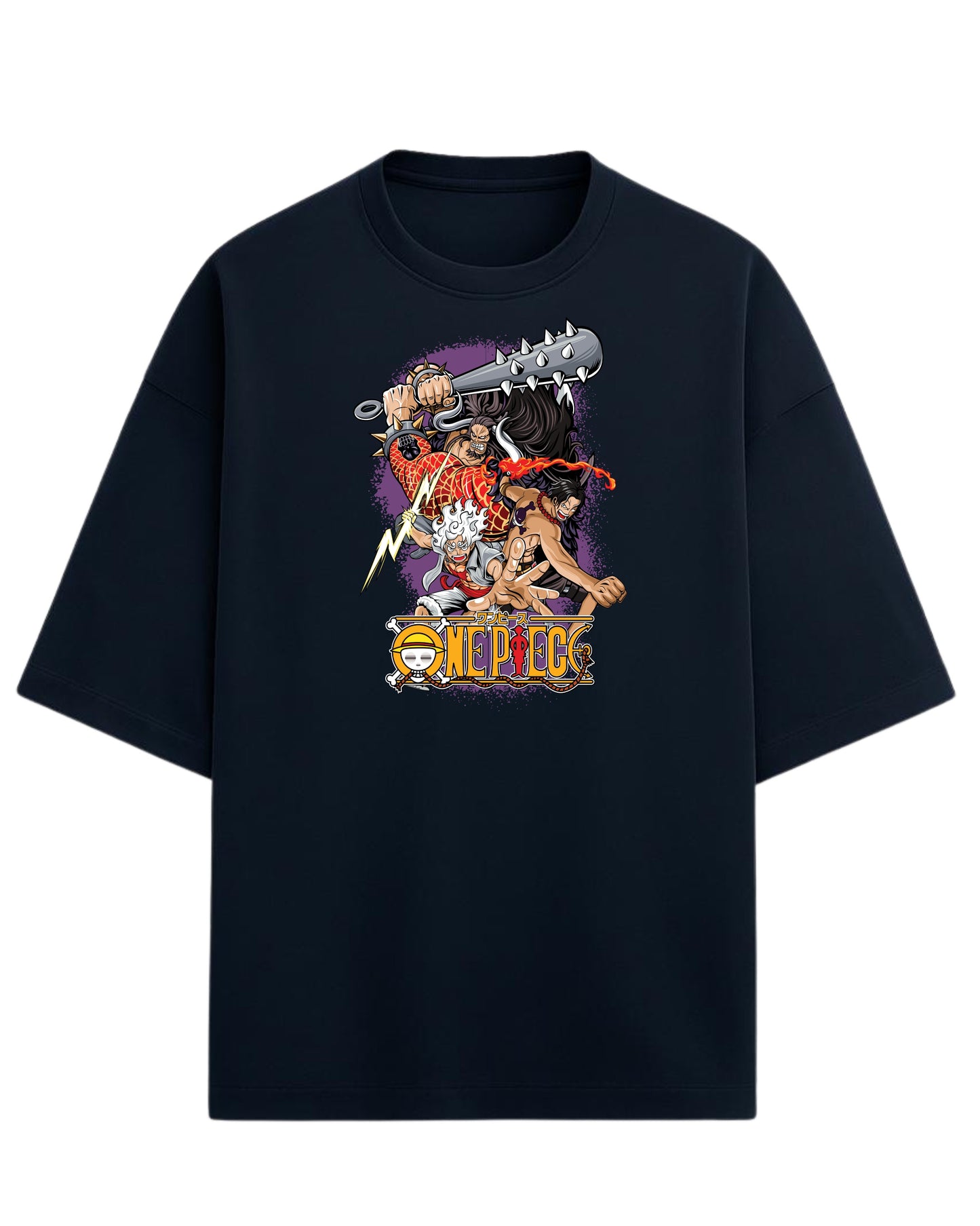 One Piece Kaido, Ace & Gear 5 Luffy Oversized Tees | One Piece Graphic Tees | Premium 260 GSM Cotton Blend
