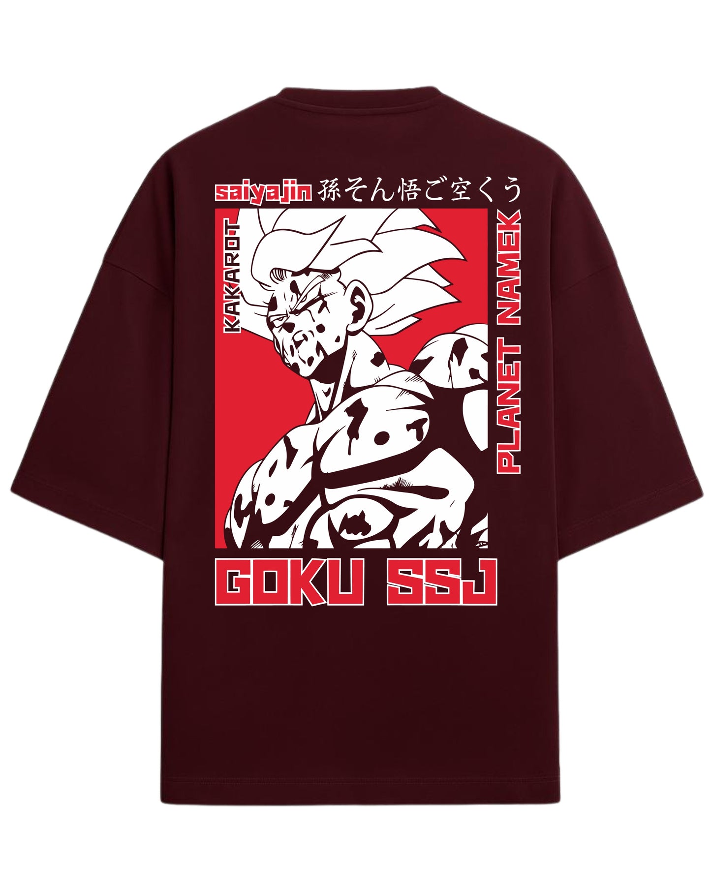 Goku SSJ Planet Namek Oversized Tees |  Dragon Ball Z Graphic Tee | Premium 260 GSM Cotton Blend