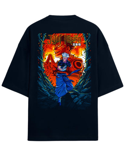 Gojo vs Sukuna “Cursed Clash” Oversized T-Shirt | Jujutsu Kaisen Graphic Tee | Premium 260 GSM Cotton