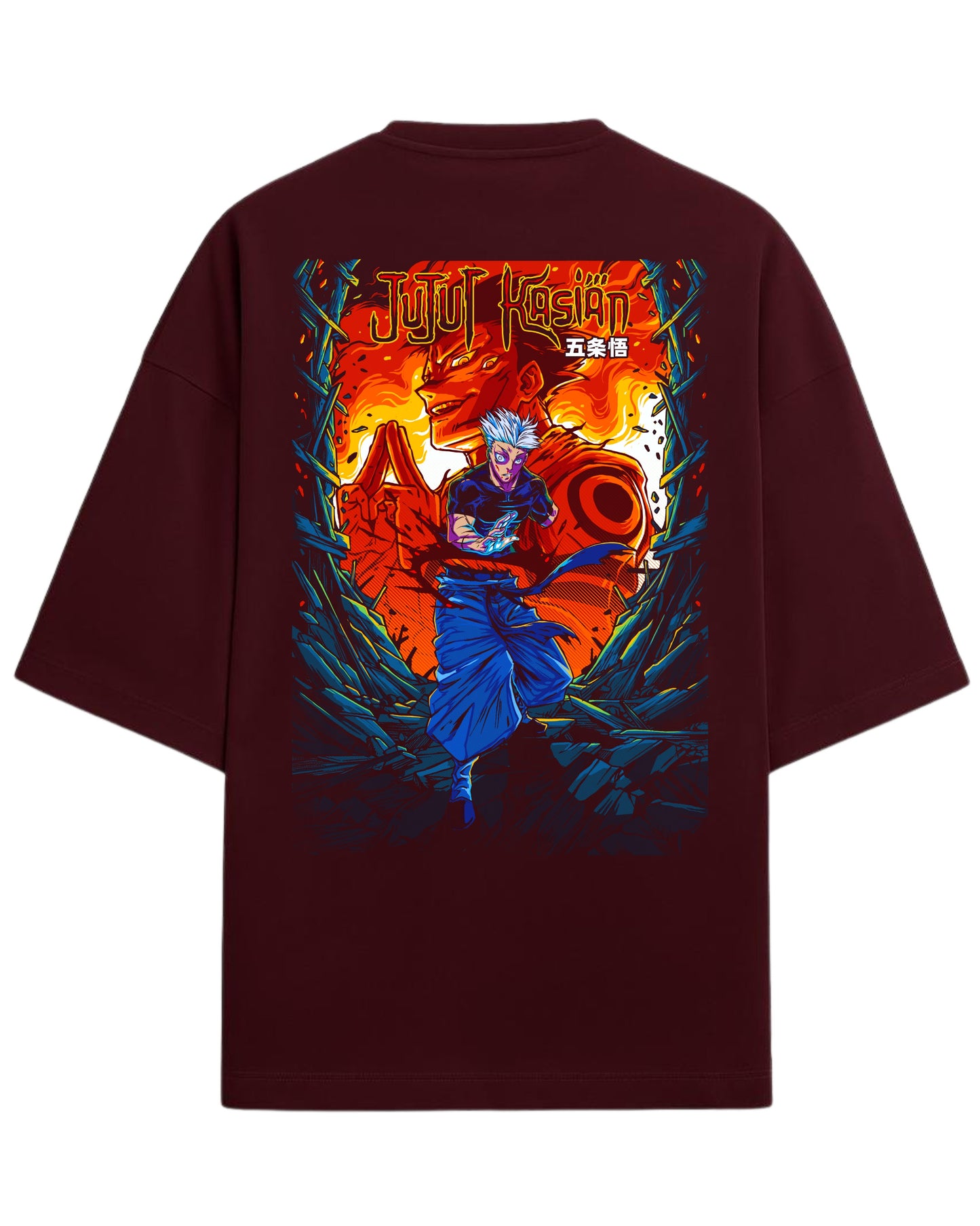 Gojo vs Sukuna “Cursed Clash” Oversized T-Shirt | Jujutsu Kaisen Graphic Tee | Premium 260 GSM Cotton