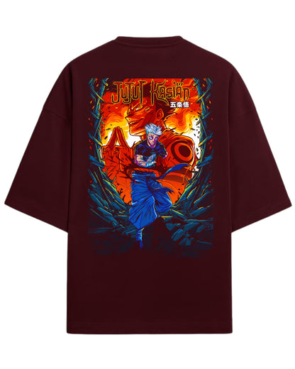 Gojo vs Sukuna “Cursed Clash” Oversized T-Shirt | Jujutsu Kaisen Graphic Tee | Premium 260 GSM Cotton