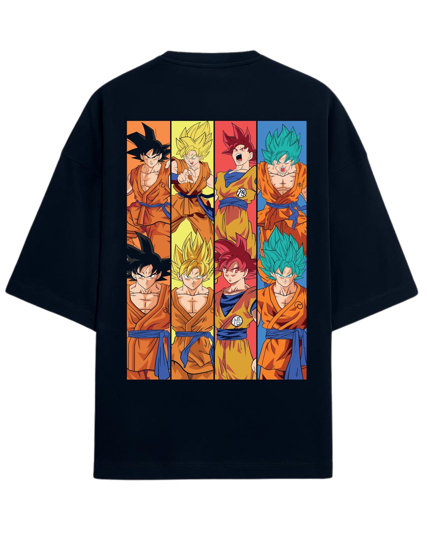 Goku Evolution Oversized Tees | Dragon Ball Z Graphic Tee | Premium 260 GSM Cotton Blend