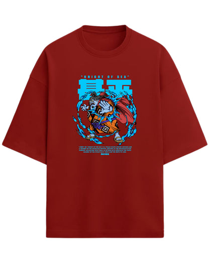Jinbe “Knight of the Sea” Oversized T-Shirt | One Piece Graphic Tee | Premium 260 GSM Cotton