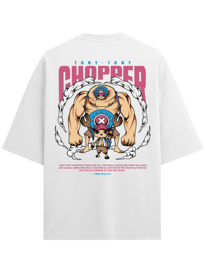 Tony Tony Chopper Oversized Tees | One Piece Anime Graphic Tee | Premium 260 GSM Cotton Blend
