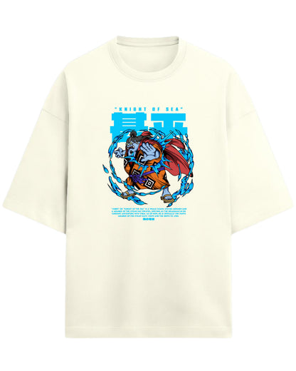 Jinbe “Knight of the Sea” Oversized T-Shirt | One Piece Graphic Tee | Premium 260 GSM Cotton