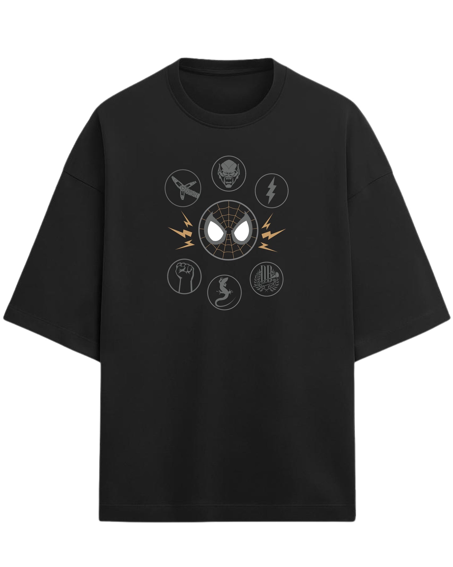 Spider-Man “Sinister Six” Oversized T-Shirt | Marvel Villains Graphic Tee | Premium 260 GSM Cotton