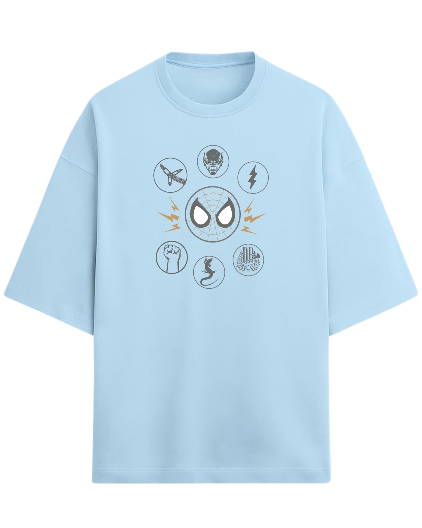 Spider-Man “Sinister Six” Oversized T-Shirt | Marvel Villains Graphic Tee | Premium 260 GSM Cotton