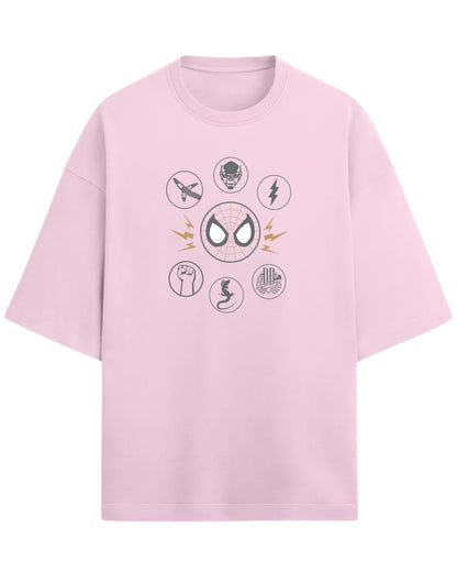Spider-Man “Sinister Six” Oversized T-Shirt | Marvel Villains Graphic Tee | Premium 260 GSM Cotton