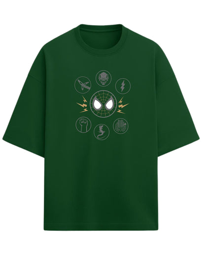 Spider-Man “Sinister Six” Oversized T-Shirt | Marvel Villains Graphic Tee | Premium 260 GSM Cotton