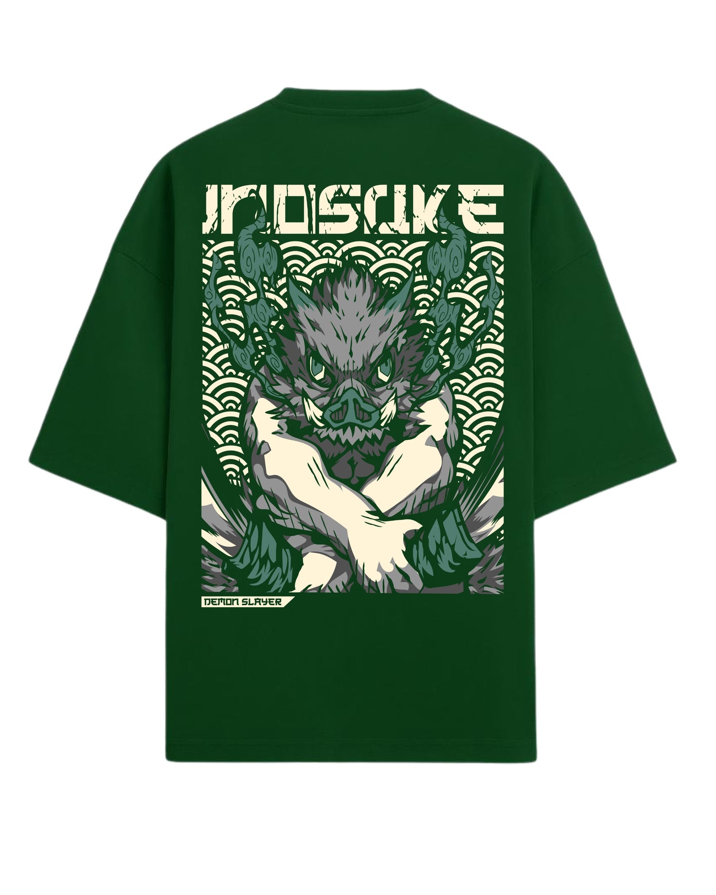 Inosuke Hashibira Oversized T-Shirt | Demon Slayer Anime Graphic Tee | Premium 260 GSM Cotton Blend