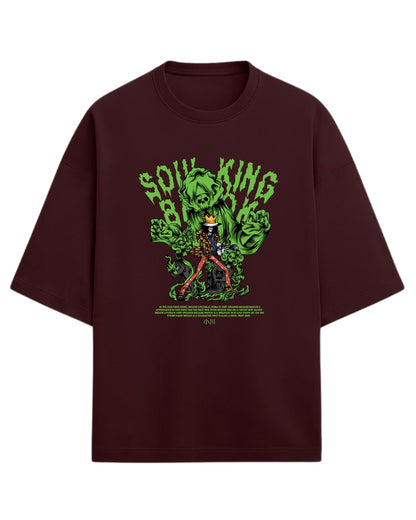 Brook Soul King Oversized Tees | One Piece Anime Graphic Tee | Premium 260 GSM Cotton Blend