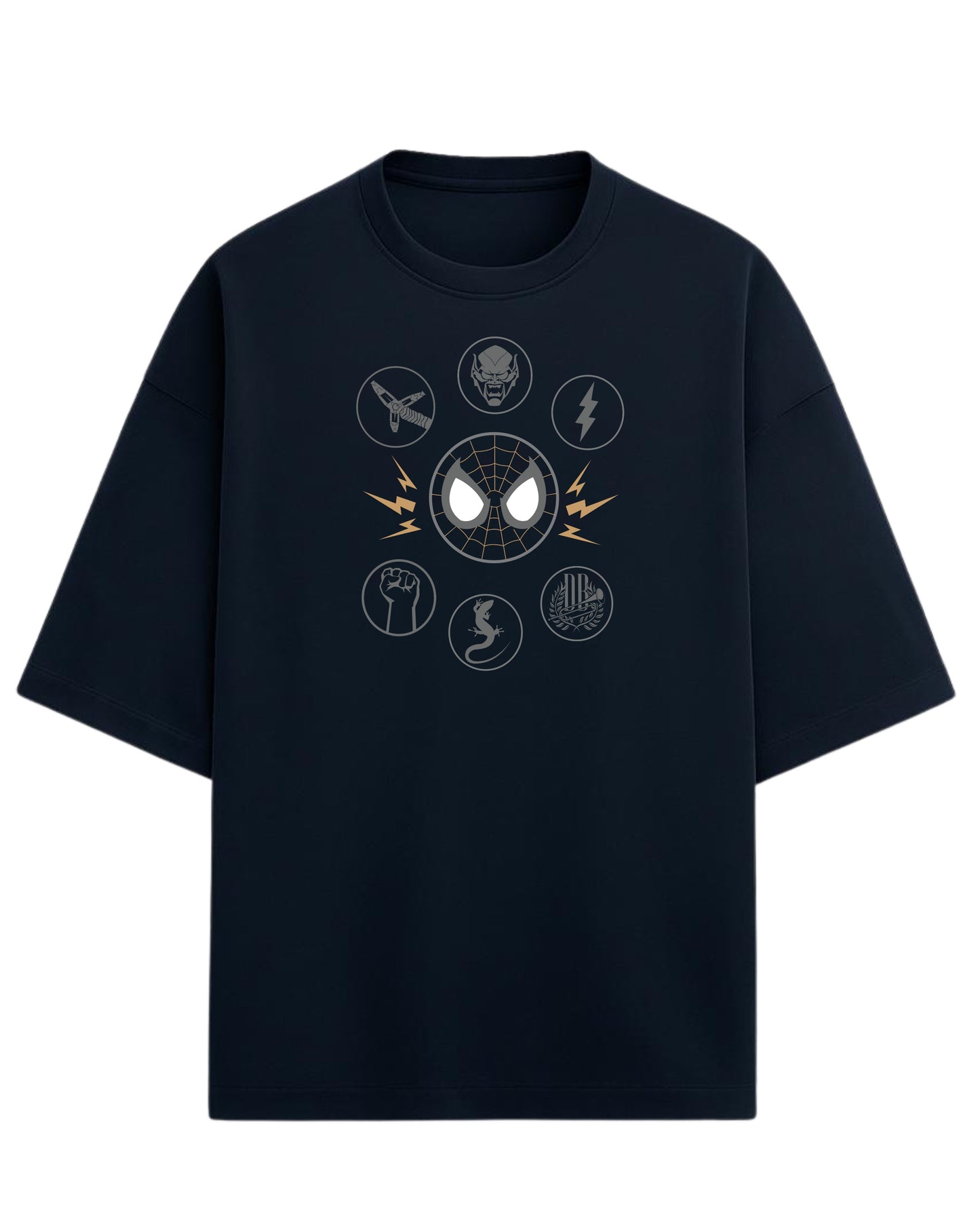 Spider-Man “Sinister Six” Oversized T-Shirt | Marvel Villains Graphic Tee | Premium 260 GSM Cotton