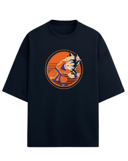 Kid Goku Oversized Tees | Dragon Ball Z Graphic Tee | Premium 260 GSM Cotton Blend