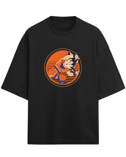 Kid Goku Oversized Tees | Dragon Ball Z Graphic Tee | Premium 260 GSM Cotton Blend