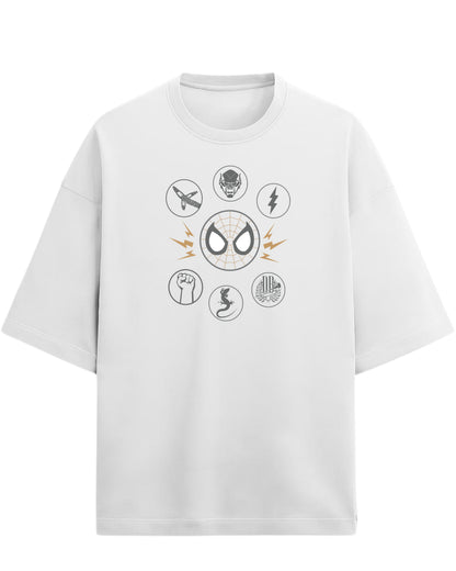 Spider-Man “Sinister Six” Oversized T-Shirt | Marvel Villains Graphic Tee | Premium 260 GSM Cotton