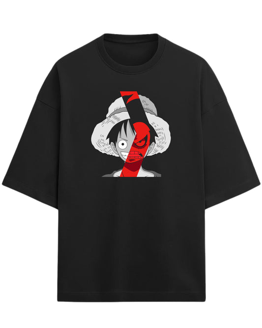 Luffy “Dual Rage” Oversized T-Shirt | One Piece Graphic Tee | Premium 260 GSM Cotton