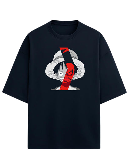 Luffy “Dual Rage” Oversized T-Shirt | One Piece Graphic Tee | Premium 260 GSM Cotton