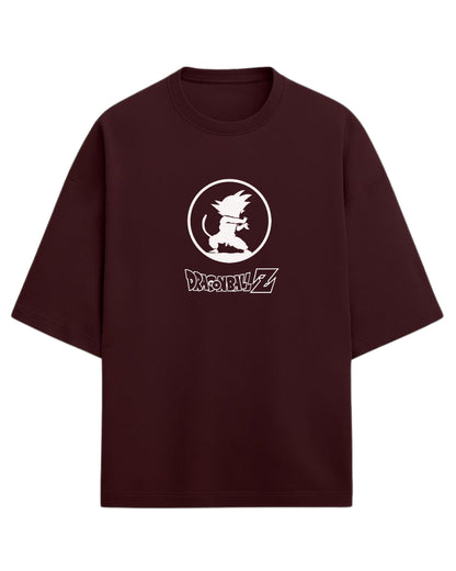 Young Goku “Saiyan Spirit” Oversized T-Shirt | Dragon Ball Z Graphic Tee | Premium 260 GSM Cotton