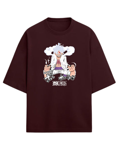 Luffy “Gear 5 Awakening” Oversized T-Shirt | One Piece Graphic Tee | Premium 260 GSM Cotton