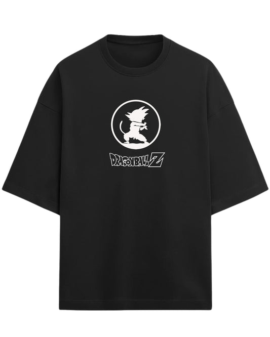 Young Goku “Saiyan Spirit” Oversized T-Shirt | Dragon Ball Z Graphic Tee | Premium 260 GSM Cotton