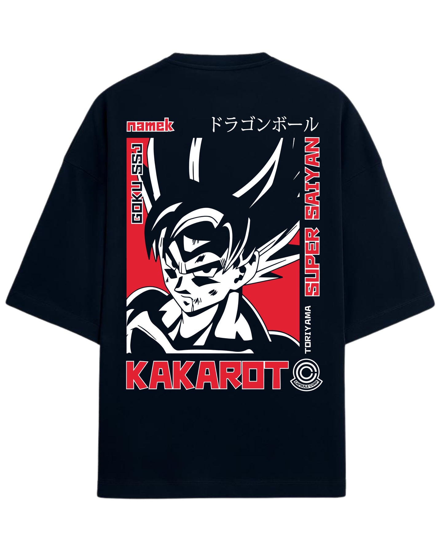 Kakarot Super Saiyan Oversized T-Shirt | Dragon Ball Z Graphic Tee | Premium 260 GSM Cotton Blend