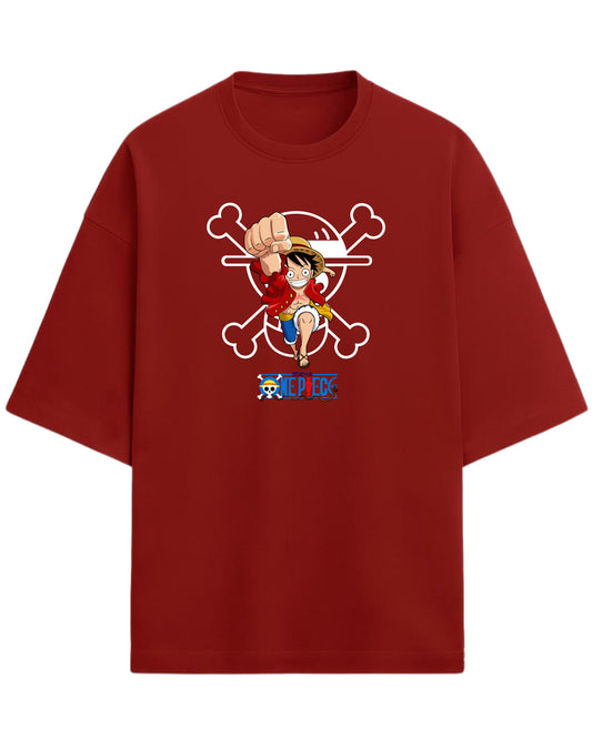 Luffy “Straw Hat Dream” Oversized T-Shirt | One Piece Graphic Tee | Premium 260 GSM Cotton