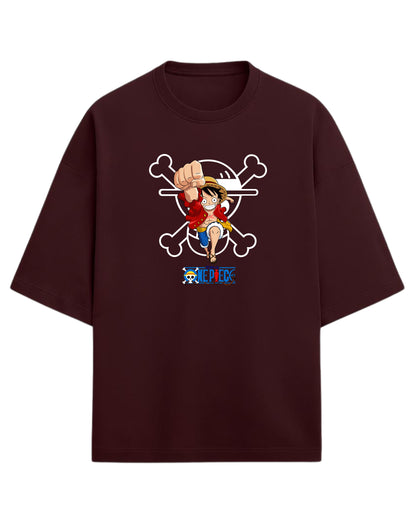 Luffy “Straw Hat Dream” Oversized T-Shirt | One Piece Graphic Tee | Premium 260 GSM Cotton