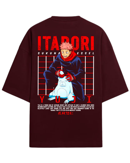 Yuji Itadori “Sukuna’s Vessel” Oversized T-Shirt | Jujutsu Kaisen Graphic Tee | Premium 260 GSM Cotton