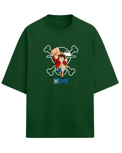 Luffy “Straw Hat Dream” Oversized T-Shirt | One Piece Graphic Tee | Premium 260 GSM Cotton