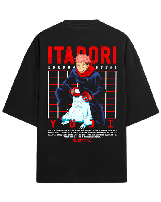 Yuji Itadori “Sukuna’s Vessel” Oversized T-Shirt | Jujutsu Kaisen Graphic Tee | Premium 260 GSM Cotton