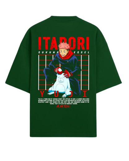 Yuji Itadori “Sukuna’s Vessel” Oversized T-Shirt | Jujutsu Kaisen Graphic Tee | Premium 260 GSM Cotton