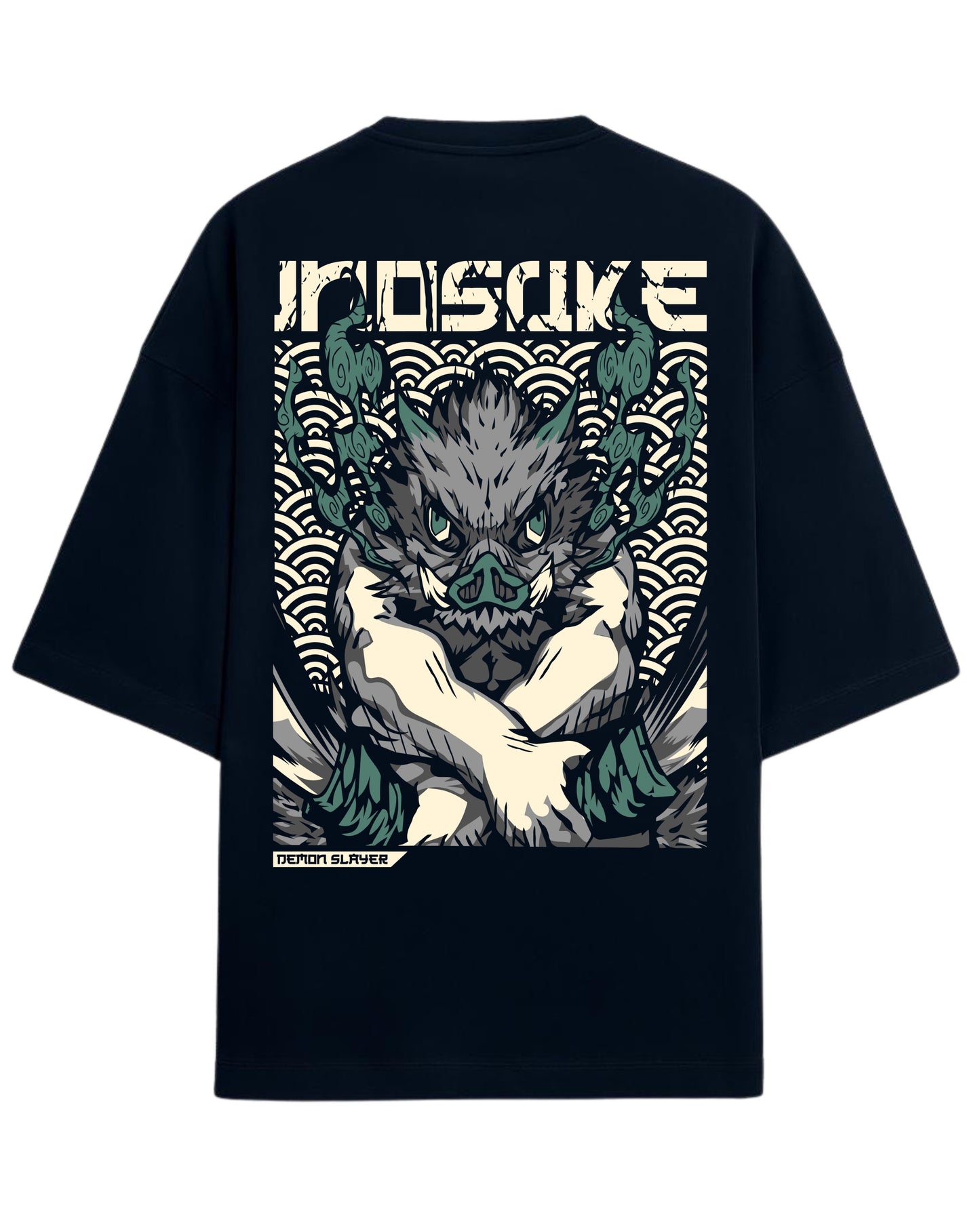 Inosuke Hashibira Oversized T-Shirt | Demon Slayer Anime Graphic Tee | Premium 260 GSM Cotton Blend