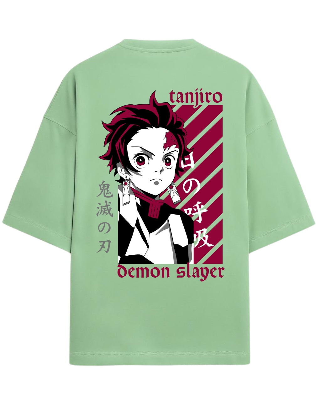 Tanjiro Kamado Sun Breathing Oversized T-Shirt | Demon Slayer Anime Graphic Tee | Premium 260 GSM Cotton