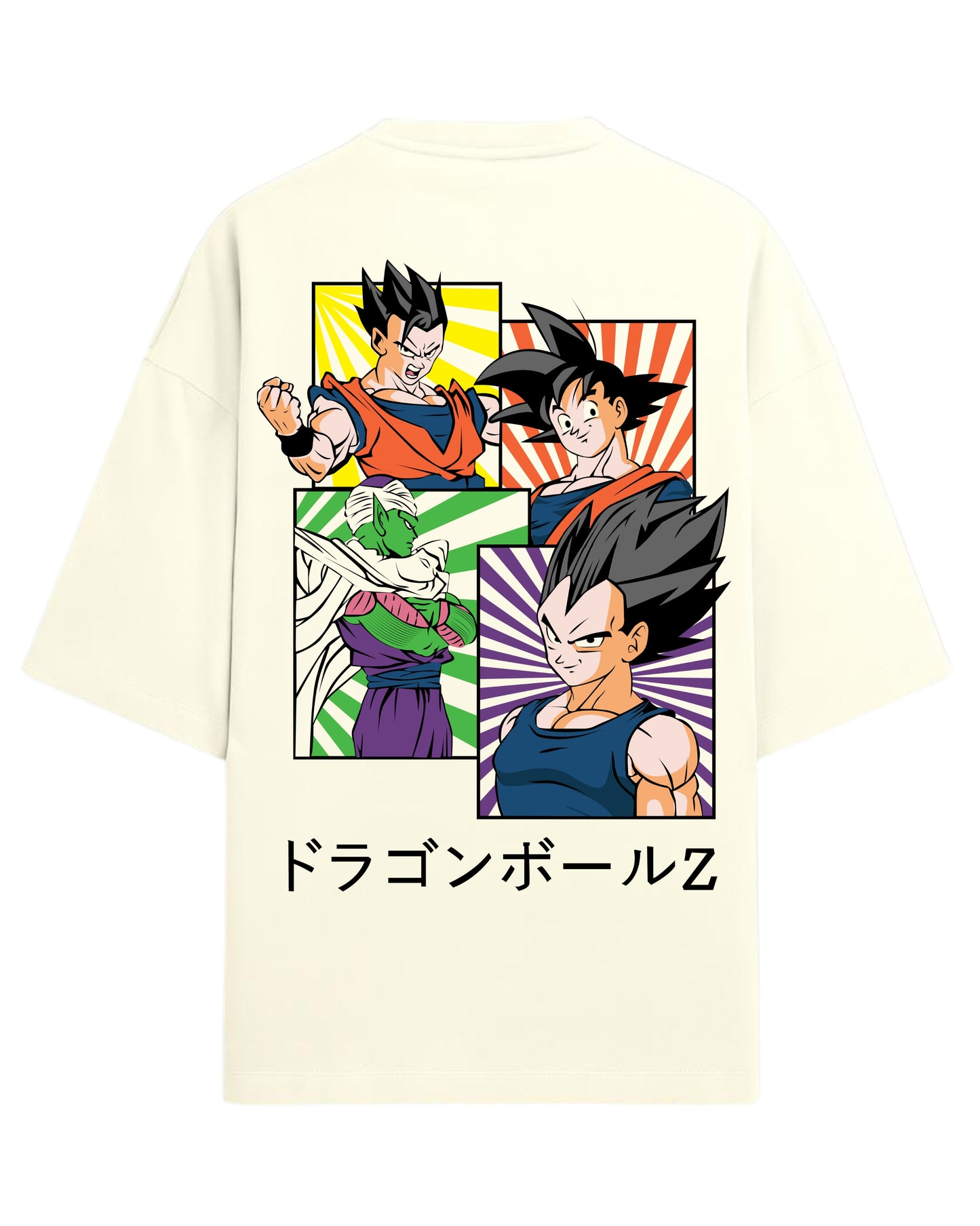 Dragon Ball Z Heroes Oversized T-Shirt | Goku, Vegeta, Gohan & Piccolo Graphic Tee | Premium 260 GSM Cotton Blend