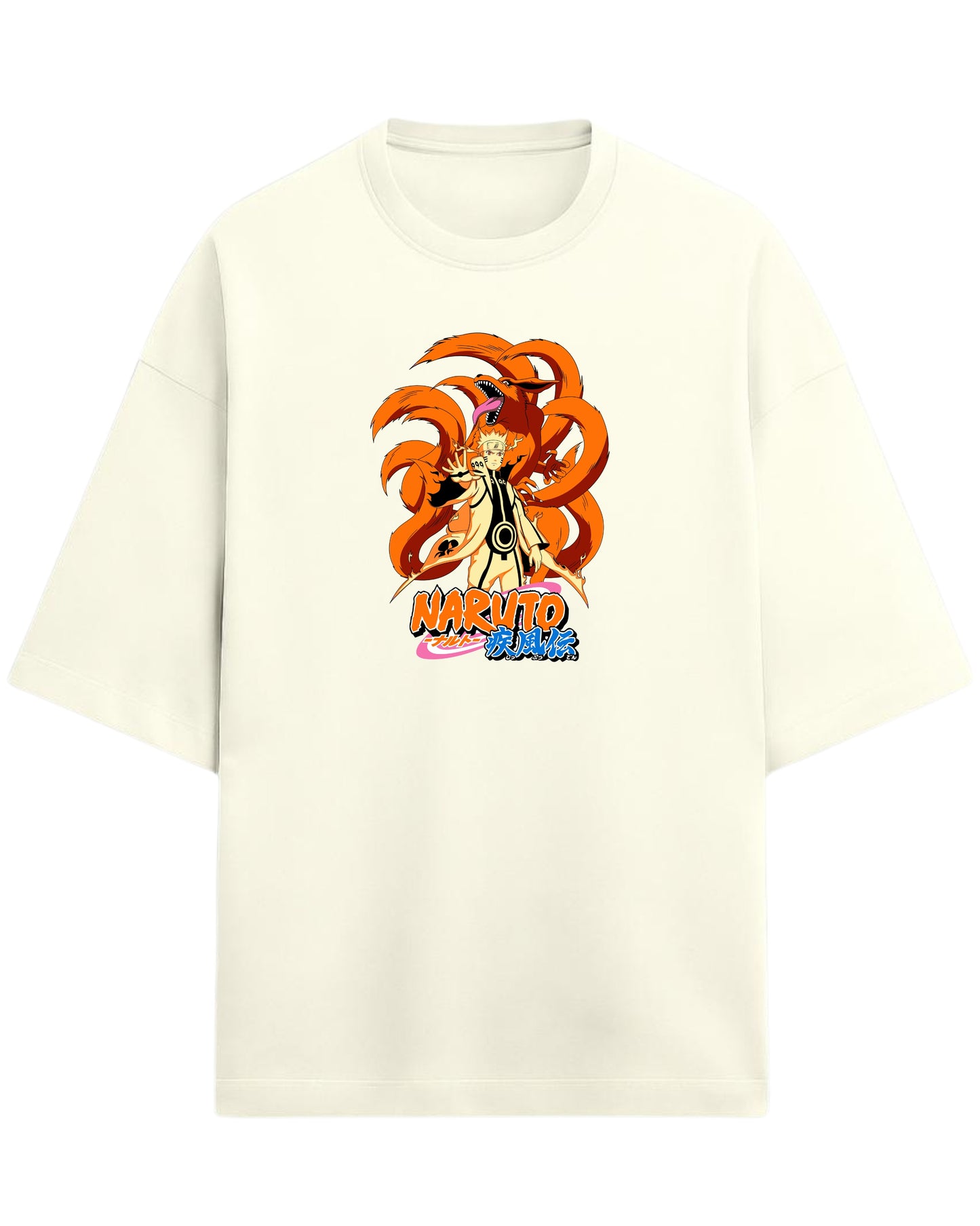 Naruto “Kurama Mode” Oversized T-Shirt | Naruto Shippuden Graphic Tee | Premium 260 GSM Cotton
