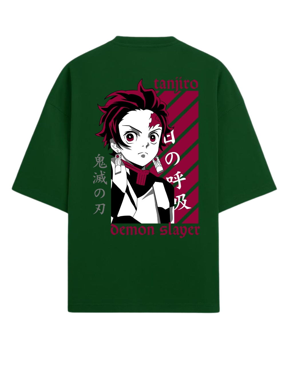 Tanjiro Kamado Sun Breathing Oversized T-Shirt | Demon Slayer Anime Graphic Tee | Premium 260 GSM Cotton