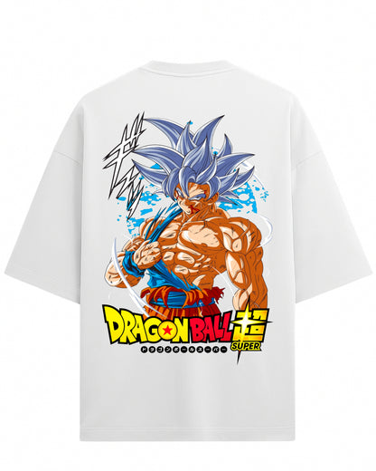 Goku Ultra Instinct Oversized Tees | Dragon Ball Z Super Graphic Tees | Premium 260 GSM Cotton Blend