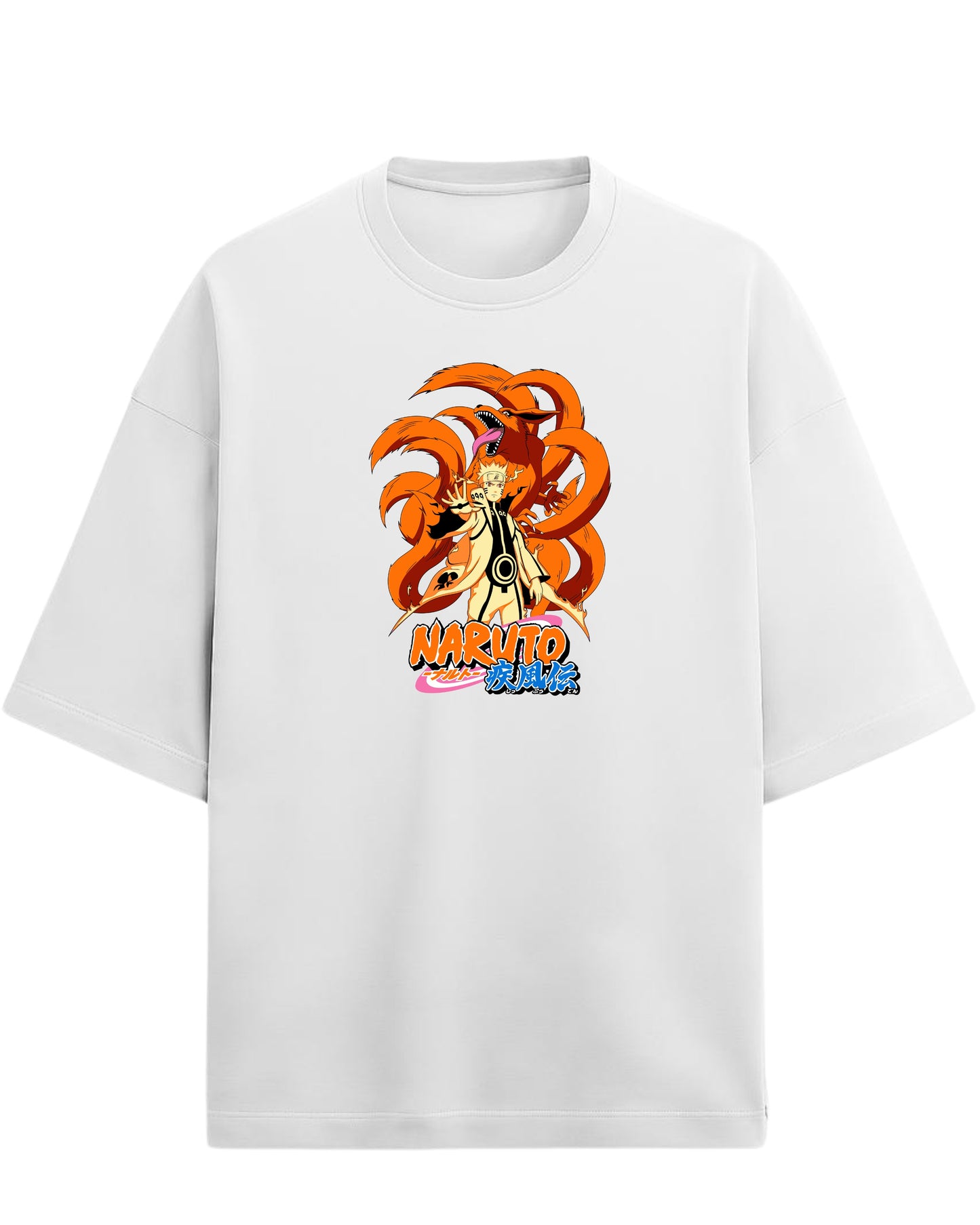 Naruto “Kurama Mode” Oversized T-Shirt | Naruto Shippuden Graphic Tee | Premium 260 GSM Cotton