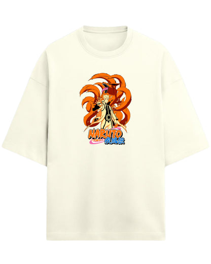 Naruto “Kurama Mode” Oversized T-Shirt | Naruto Shippuden Graphic Tee | Premium 260 GSM Cotton