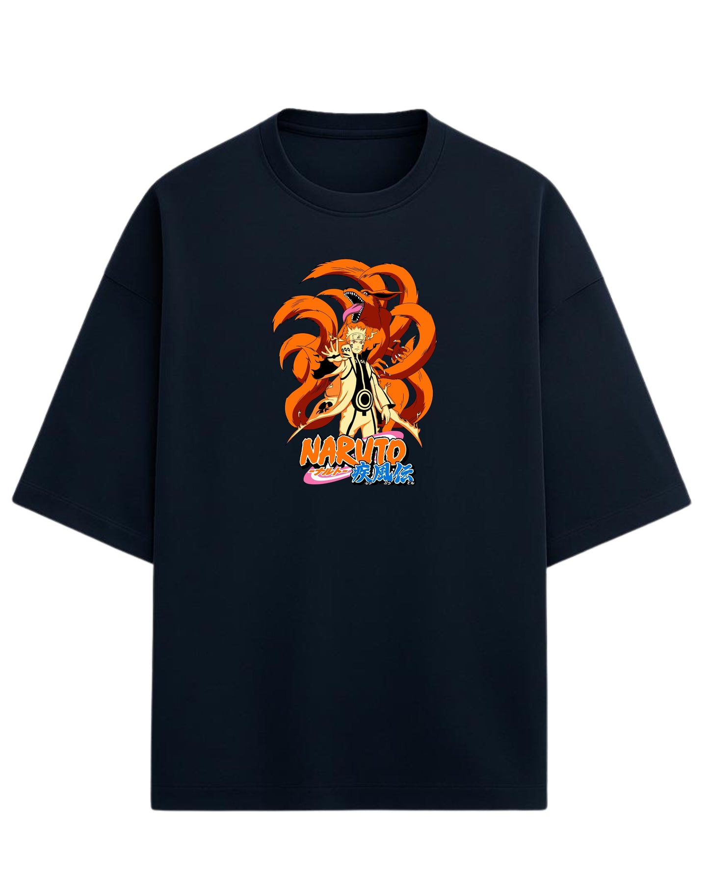 Naruto “Kurama Mode” Oversized T-Shirt | Naruto Shippuden Graphic Tee | Premium 260 GSM Cotton